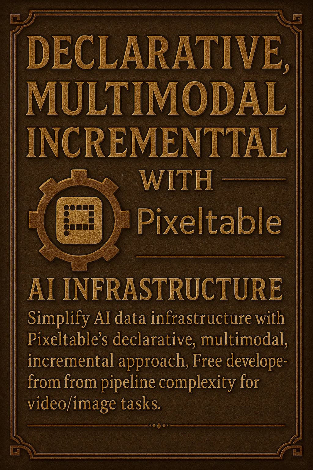 Declarative, Multimodal, Incremental AI Infrastructure with Pixeltable